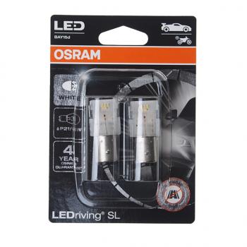 1 799 р. Лампа светодиодная 12V P215W BAY15d 6000K блистер (2шт.) LEDriving SL OSRAM (7528dwp-02b). Увеличить фотографию 1