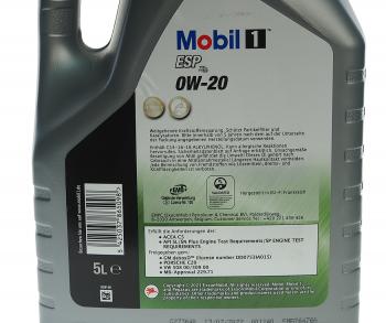 8 799 р. Масло моторное Mobil1 ESPx2 0W20 синт.5л MOBIL (157784). Увеличить фотографию 2