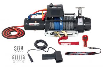 102 999 р. Лебёдка автомобильная электрическая 12V Runva 12500 lbs 5670 кг (влагозащищенная), комбинированный роспуск, синтетический трос (ewb12500ssrmac). Увеличить фотографию 3