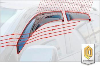 2 159 р. Дефлектора окон (р. РФ) CA-Plastic  Geely Coolray  SX11 (2023-2024) рестайлинг (серия Comfort серебро). Увеличить фотографию 2