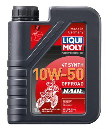 1 799 р. Масло моторное для 4-х тактных двигателей OFFROAD RACE SYNTH 4T 10W50 синт.1л LIQUI MOLY (3051). Увеличить фотографию 1