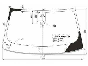 25 799 р. Стекло лобовое (Датчик дождя Проекция Молдинг) BMW X4 18- (2488AGAIMUVZ). Увеличить фотографию 1