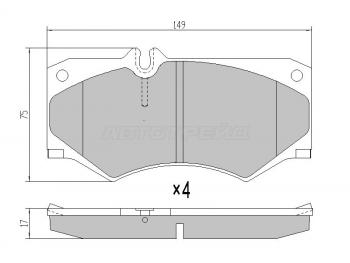 3 799 р. Колодки тормозные перед BREMBO Mercedes-Benz G class W460 5 дв (1979-1991). Увеличить фотографию 1