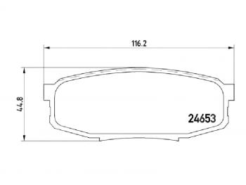 3 699 р. Колодки тормозные задние BAIKOR  Lexus LX570 (J200), Toyota Land Cruiser (200), Sequoia (XK80), Tundra (XK50). Увеличить фотографию 1