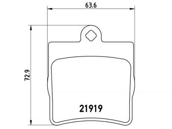 2 949 р. Колодки тормозные задние BAIKOR  Mercedes-Benz C-Class  W203 (2000-2008) дорестайлинг седан, рестайлинг седан. Увеличить фотографию 1