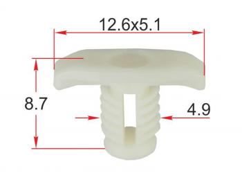 4 р. Клипса уплотнителя двери VAG (1 шт.) (ST-M12559). Увеличить фотографию 1