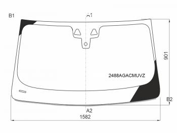 27 999 р. Стекло лобовое (Две камеры Датчик дождя Проекция Молдинг) BMW X4 18- (2488AGACMUVZ). Увеличить фотографию 1