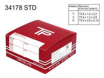 2 849 р. Кольца поршневые (комплект) STD CR14DE TPR  Nissan Cube  2 (2002-2008). Увеличить фотографию 1