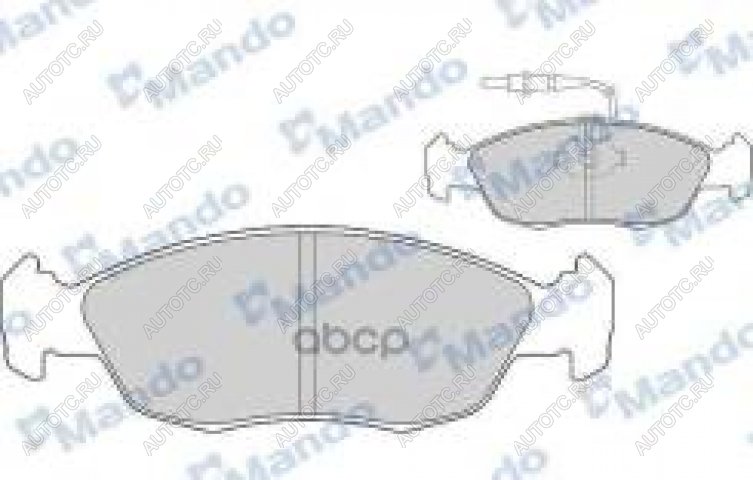 1 769 р. Колодки тормозные передние (4шт.) MANDO  CITROEN Saxo (1996-2003), CITROEN Xsara ( N0,  N1) (1997-2005), Peugeot 106 (1991-2003), Peugeot 205 (1983-1998), Peugeot 306 (1993-2002)