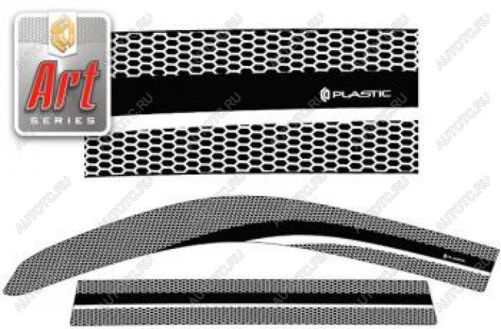 2 199 р. Дефлектора окон CA-Plastic  Solaris KRX (2024-2024) хэтчбэк 5 дв. (серия Art серебро)