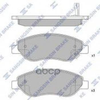 Колодки тормозные передние (4шт.) SANGSIN Opel Corsa D 1-ый рестайлинг, хэтчбэк 3 дв. (2010-2011)