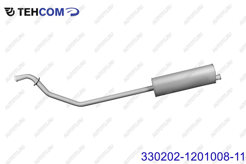 5 199 р. Глушитель ГАЗ-330202 дв.ЗМЗ-406,405 ЕВРО-3 удлиненная база ТЕХКОМ (330202-1201008-11)