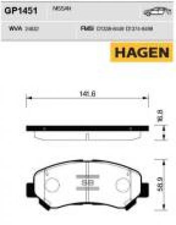 2 799 р. Колодки тормозные передние (4шт.) SANGSIN  Nissan Maxima  A35 (2008-2011) дорестайлинг. Увеличить фотографию 1