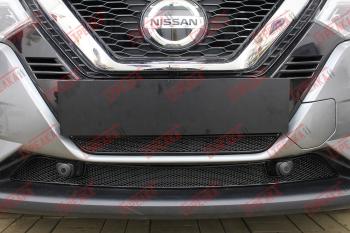 3 269 р. Защита радиатора (низ 2 части) Стрелка11 Стандарт Nissan Qashqai 2 J11 рестайлинг (2017-2022) (черная). Увеличить фотографию 1