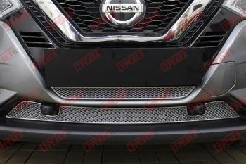 3 269 р. Защита радиатора (низ 2 части) Стрелка11 Стандарт Nissan Qashqai 2 J11 рестайлинг (2017-2022) (черная). Увеличить фотографию 2