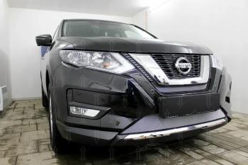 3 499 р. Защита радиатора (низ) Стрелка11 Стандарт  Nissan X-trail  3 T32 (2017-2022) рестайлинг (хром). Увеличить фотографию 2