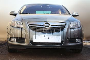 3 399 р. Защита радиатора Стрелка11 Стандарт  Opel Insignia ( A,  А) (2008-2013) дорестайлинг седан, дорестайлинг универсал, дорестайлинг, хэтчбэк (черная). Увеличить фотографию 2