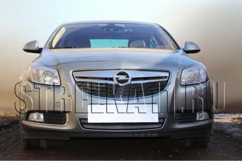 3 589 р. Защита радиатора Стрелка11 Стандарт  Opel Insignia ( A,  А) (2008-2013) дорестайлинг седан, дорестайлинг универсал, дорестайлинг, хэтчбэк (хром). Увеличить фотографию 2