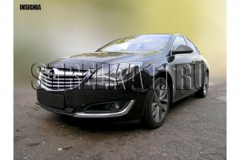 2 899 р. Защита радиатора Стрелка11 Стандарт  Opel Insignia  A (2013-2017) рестайлинг седан, рестайлинг, хэтчбэк, универсал рестайлинг (черная). Увеличить фотографию 2