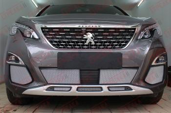 3 299 р. Защита радиатора (боковые) Стрелка11 Стандарт  Peugeot 3008  2 (2016-2024) (хром). Увеличить фотографию 2