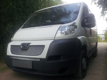 2 799 р. Защита радиатора (низ) Стрелка11 Стандарт  Peugeot Boxer  250 (2006-2014) (хром). Увеличить фотографию 2