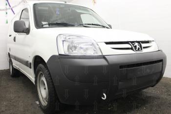 3 099 р. Защита радиатора (низ) Стрелка11 Стандарт  Peugeot Partner ( M49/M59,  B9) (2002-2012) рестайлинг, дорестайлинг (черная). Увеличить фотографию 1