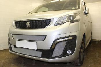 3 499 р. Защита радиатора (боковые) Стрелка11 Стандарт  Peugeot Traveller (2016-2024) (хром). Увеличить фотографию 2