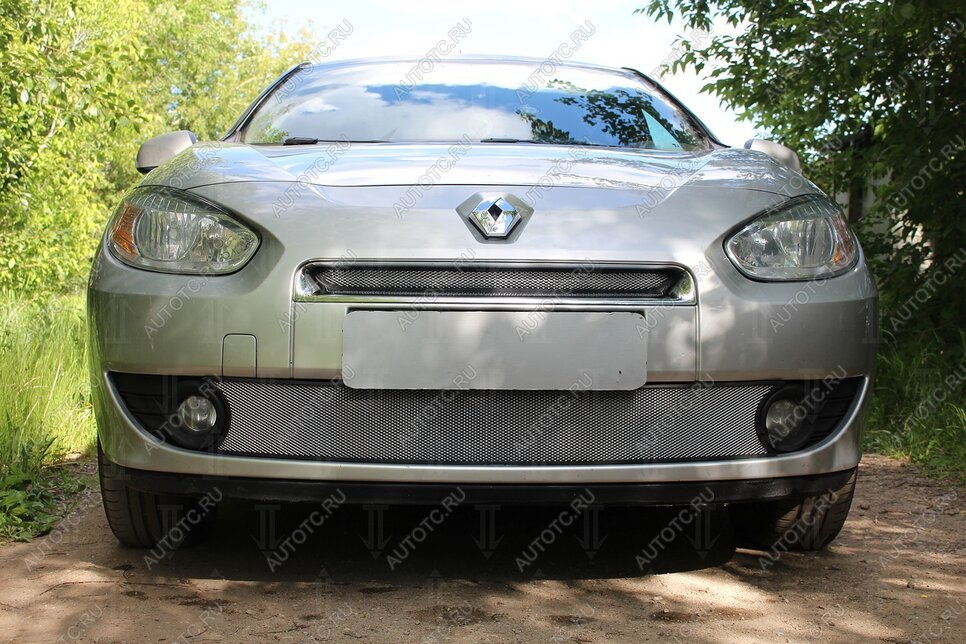 2 559 р. Защита радиатора (верх) Стрелка11 Стандарт    Renault Fluence (2010-2012) дорестайлинг (хром)