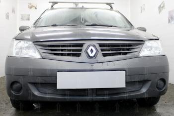 2 769 р. Защита радиатора (низ) Стрелка11 Стандарт Renault Logan 1 дорестайлинг (2004-2010) (черная). Увеличить фотографию 1