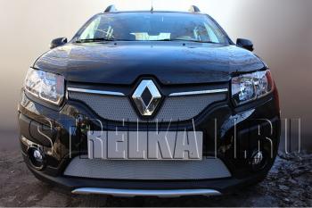 Защита радиатора Стрелка11 Стандарт Renault Sandero (B8) дорестайлинг (2014-2018) ()