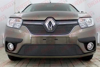 2 699 р. Защита радиатора (низ) Стандарт Renault Logan 2 рестайлинг (2018-2024) (черная). Увеличить фотографию 2