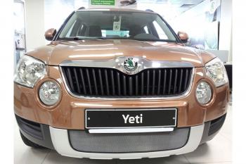 2 599 р. Защита радиатора Стрелка11 Стандарт  Skoda Yeti (2009-2013) (хром). Увеличить фотографию 2