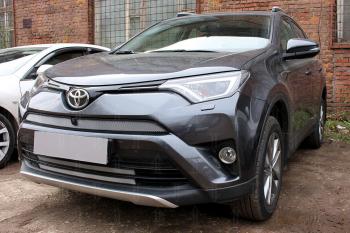 Защита радиатора (верх с камерой) Стрелка11 Стандарт Toyota (Тойота) RAV4 (рав)  XA40 (2015-2019) XA40 5 дв. рестайлинг