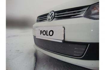 Защита радиатора Стрелка11 Стандарт Volkswagen (Волксваген) Polo (Поло)  5 (2009-2015) 5 седан дорестайлинг