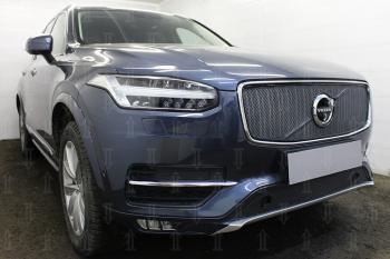 2 599 р. Защита радиатора (с парктроником) Стрелка11 Стандарт Volvo XC90 L дорестайлинг (2015-2019) (черная). Увеличить фотографию 2