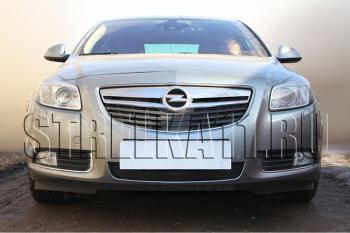 599 р. Зимняя заглушка решетки радиатора Стрелка11  Opel Insignia ( A,  А) (2008-2013) дорестайлинг седан, дорестайлинг универсал, дорестайлинг, хэтчбэк (черная). Увеличить фотографию 1