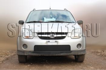 Зимняя заглушка решетки радиатора Стрелка11 Suzuki Ignis (2003-2008)  (черная)