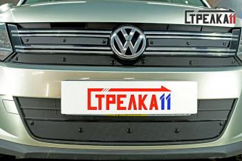 Зимняя заглушка решетки радиатора (низ) Стрелка11 Volkswagen (Волксваген) Tiguan (Тигуан)  NF (2011-2017) NF рестайлинг ()