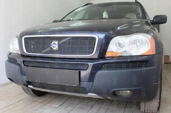 4 599 р. Защита радиатора (верх) Стрелка11 PREMIUM Volvo XC90 C дорестайлинг (2002-2006) (черная). Увеличить фотографию 2