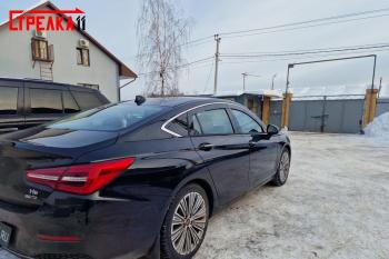 Дефлекторы окон 2D с хром накладками Стрелка11  Hongqi (Hongqi) H5 (аш)  C141 (2018-2022) C141  (черные)