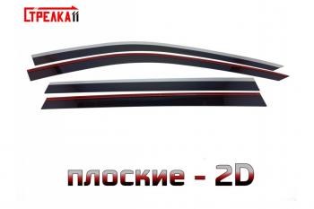 5 749 р. Дефлекторы окон 2D с хром накладками Стрелка11  Li L9 (2022-2024) (черные). Увеличить фотографию 1