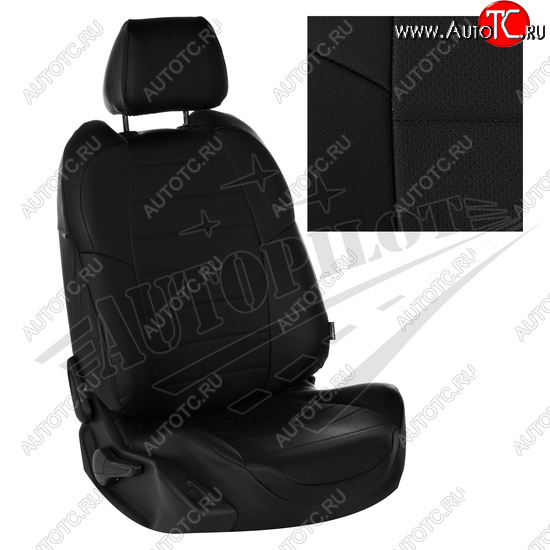 7 499 р. Чехлы сидений AUTOPILOT Экокожа (задние спинка и сиденье 40/60) Chevrolet Spark M300 2-ой рестайлинг (2020-2022) (Черный + Черный)