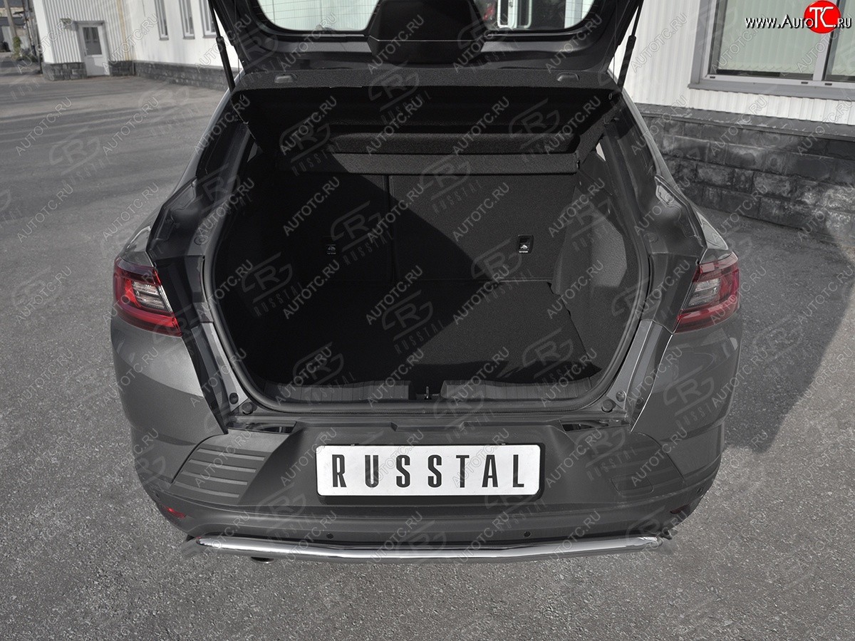 699 р. Защитная накладка заднего бампера Russtal  Renault Arkana (2019-2024) (Нержавейка шлифованная)