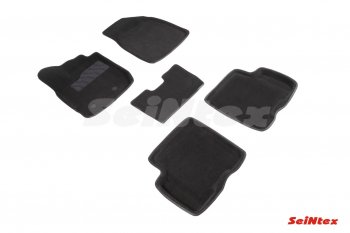 4 799 р. Комплект 3D ковриков в салон (ворсовые / чёрные) Seintex  Renault Arkana (2019-2024). Увеличить фотографию 1
