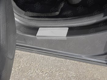 1 259 р. Пороги накладки RUSSTAL  Renault Arkana (2019-2024) (Нержавейка шлифованная без надписи). Увеличить фотографию 2