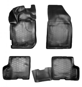 2 079 р. Коврики салонные Noplast (3D, без ящика под сидением)  Renault Duster  HM (2020-2024) (Черные). Увеличить фотографию 1