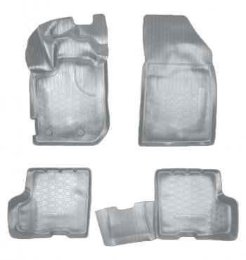 2 679 р. Коврики салонные Noplast (3D, без ящика под сидением)  Renault Duster  HM (2020-2024) (Серые). Увеличить фотографию 1
