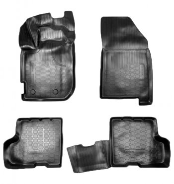 2 079 р. Коврики салонные Noplast (3D, с ящиком под сидением)  Renault Duster  HM (2020-2024) (Черные). Увеличить фотографию 1