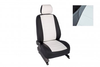 6 249 р. Чехлы для сидений Seintex (экокожа, LifeStyle, 40/60)  Renault Duster  HM (2020-2024) (Черный, вставка белая). Увеличить фотографию 1