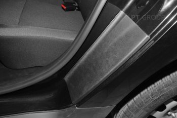 Пороги накладки дверей Petroil Tuning (арочная часть) Renault Duster HM (2020-2024)  (Текстурная поверхность (шагрень))